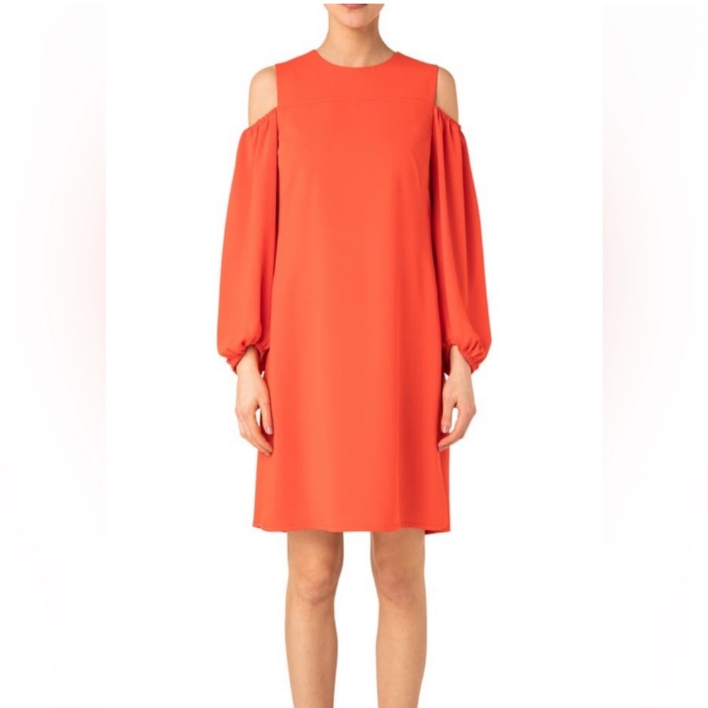 Akris Punto long sleeve cold shoulder dress